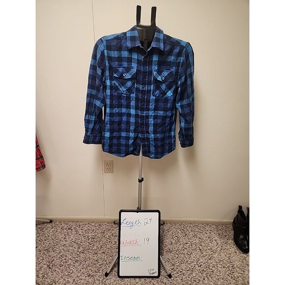 Ll Bean Blue Flannel Womans Size L 14-16 - Picture 1 of 8